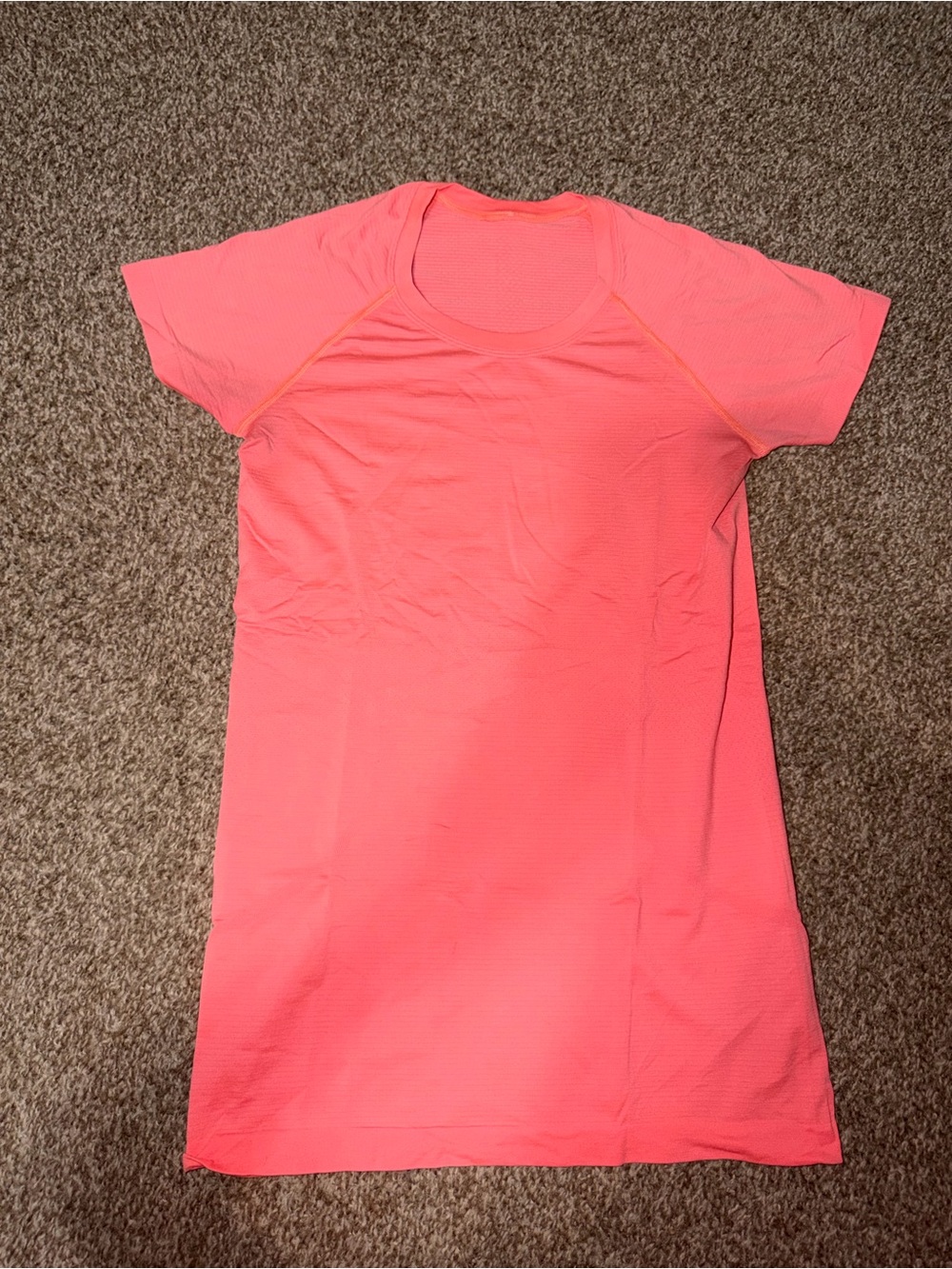 lululemon athletica Coral Pink Short Sleeve Tee Dress
